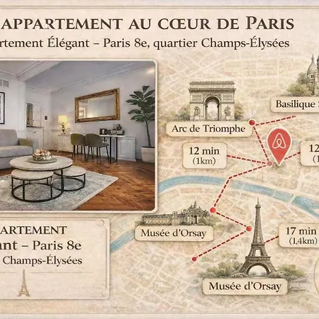 Elegant 8e, Quartier Champs-elysees Apartment *